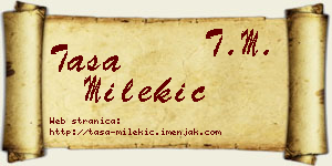 Tasa Milekić vizit kartica